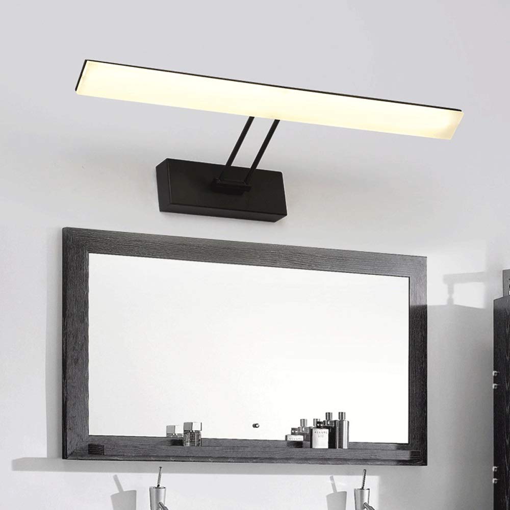 Lampe Miroir Salle Bain, luminaire LED pour Miroir courtoisie, luminosité intérieure réglable à 240 degrés, lumières Miroir Bain pour Armoire à Miroir, Toilettes, Dressing