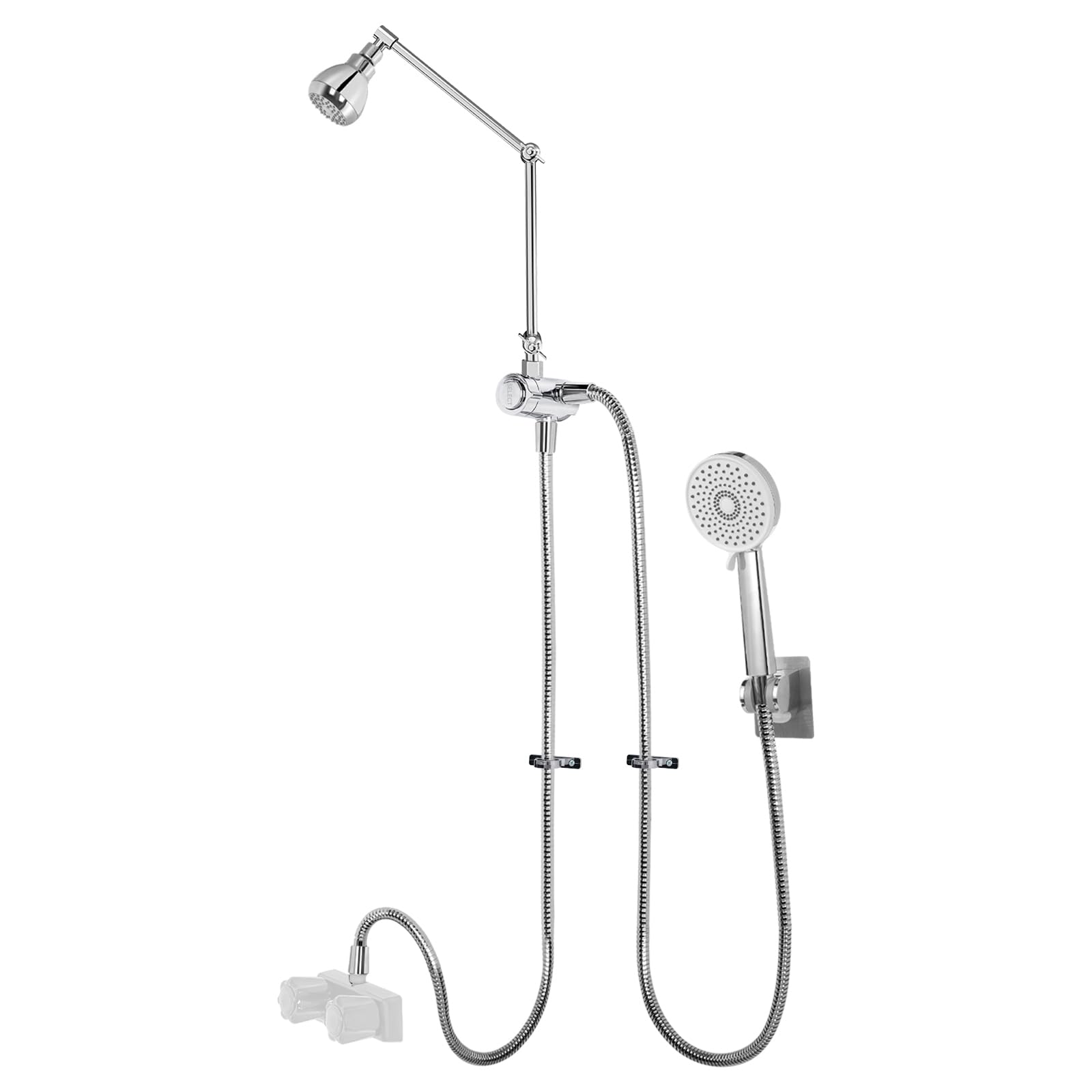 RV Shower Set, 3-Mode ShowerHead, 16-Inch Shower Arm Extension, RV Shower Head with Hose, Water-Saving Shower Head for RVs, Campers, Travel Trailers, and Motorhomes.