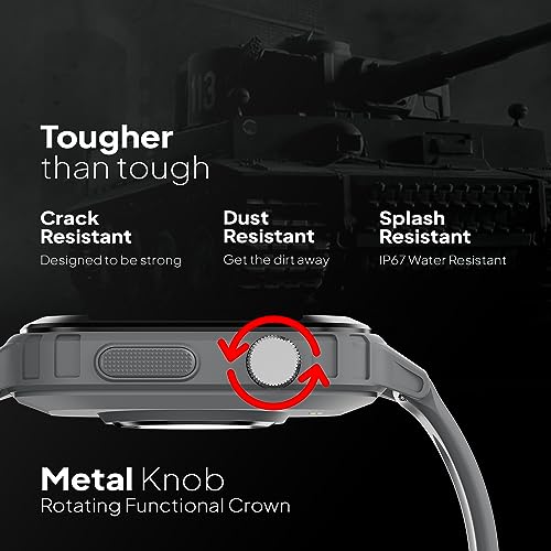 Image of Fire-Boltt Tank 1.85 inch Outdoor Rugged Bluetooth Calling Smart Watch, 123 Sports Mode, 8 UI Interactions, Built in Speaker & Mic, 7 Days Battery (Camo Green)