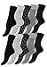 Lot de 10 paires de dames chaussettes et filles chaussettes Dots and Stripes en coton - parsemaient et rayé, Multicolore (Noir/Gris), 35-38