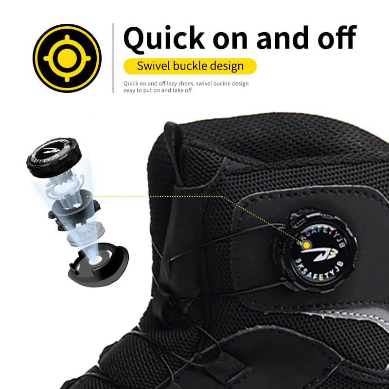Image of Steel Toe Work Sneakers for Men Women Lightweight Comfortable Industrial & Construction Work Safety Shoes