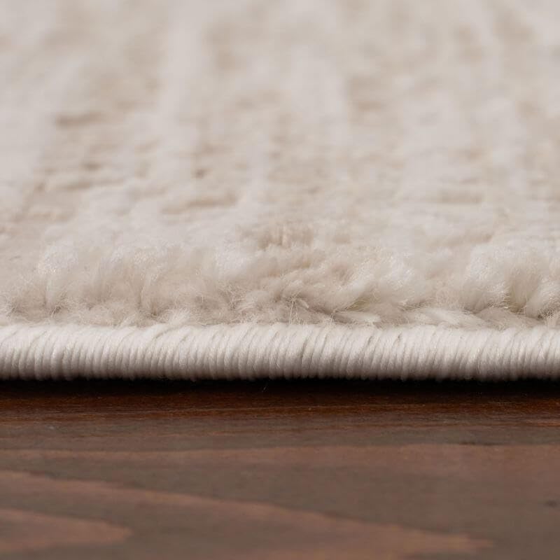 THE RUGS Carmel Modern Area Rug, Stain-Resistant, Non-Shedding, Durable Rugs for Bedroom and Hallway [ Marble Effect Beige - Image 4