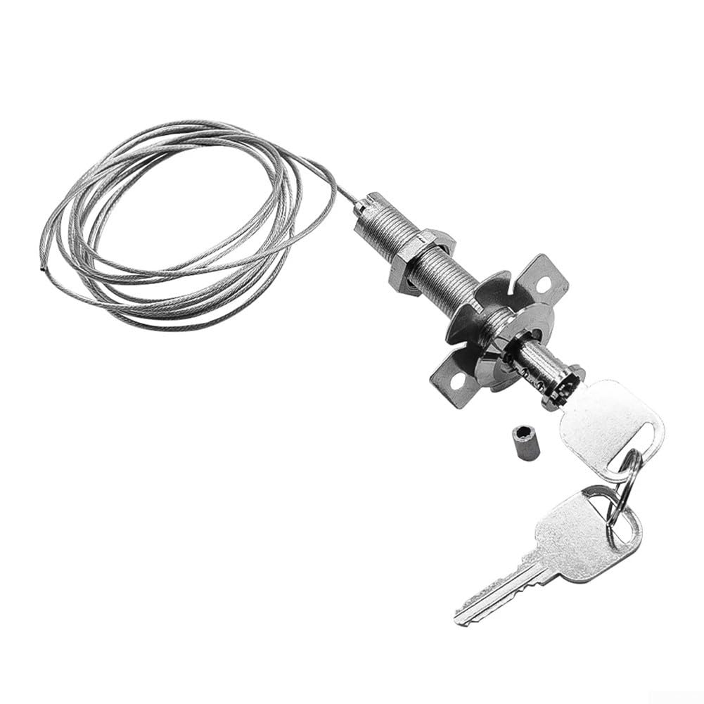 Serratura del cavo metallico dell'acciaio legato di zinco per il garage/scorrevole/porte industriali, corda 2M con due chiavi, adatta a pannelli spessi 10-45mm