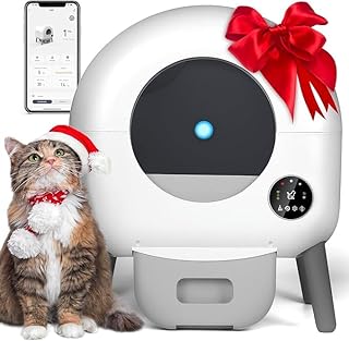 Self Cleaning Cat Litter Box-100L Automatic Cat Litter Box for Multiple Cats,Cat Litter Genie with APP Control Extra Large...
