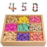 450 pcs Backflow Incense Cones 9 Kinds Incense Cones for Waterfall Incense Burner Natural Incense fo