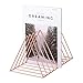 Reliancer File Organizer Triangle Iron Desktop Storage Book Rack Bookshelf Copper Magazine Newspaper Holder Art Desktop Organizer Wire Collection 9 Section for Office Home Decoration(Rose Gold)