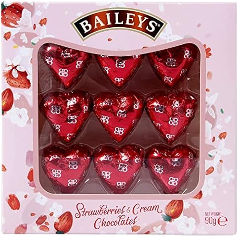 Baileys Strawberry and Cream Hearts 90g Gift Box. Great Gift for Birthday, Anniversary, Mother's Day, Father’s Day, Valentines, Date Nights, To Say Thank You, Thinking of You and All Special Occasions Cover