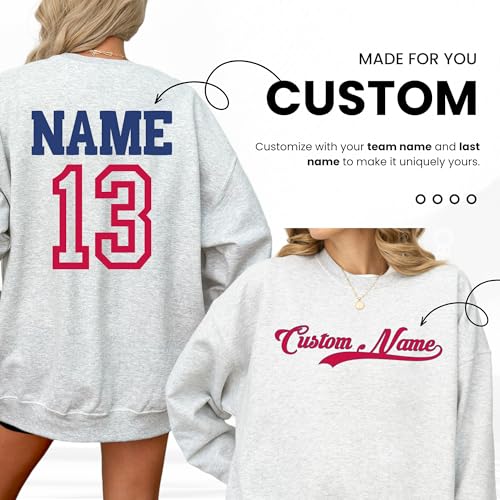 Camisa tipo jersey personalizada unisex con nombre de equipo – Ultra suave, camiseta deportiva con nombre de equipo de béisbol; ideal para familias a juego, día de juego y regalos miniatura 2