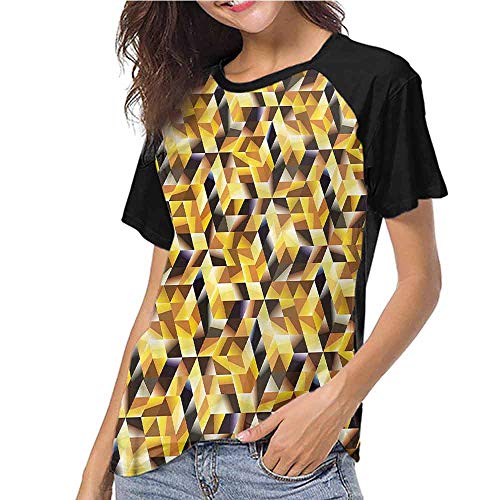 Abstract T Shirt S-XXL(This is for Size Medium) Graphic Cubes Blocks Tees Women