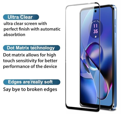 Image of JGD PRODUCTS Original Premium Hd Curved Edges Tempered Glass For Motorola Moto G54 5G, Moto G73 5G, Moto G62 5G, Moto G32 and Moto G14 (6.5 Inch) With Edge To Edge Coverage And Easy Installation Kit