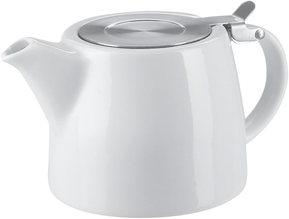 18 oz Tea pot with infuser and SLS lid (White)
