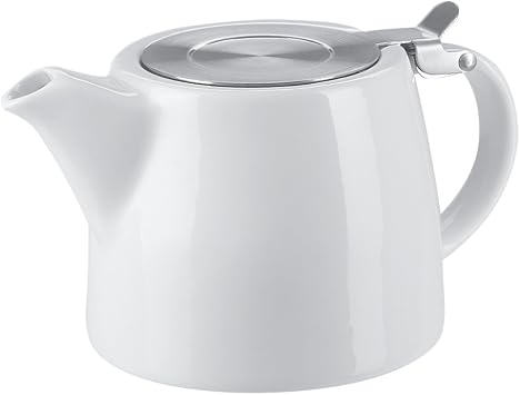 Belinlen 18 oz Tea pot with infuser and SLS lid White