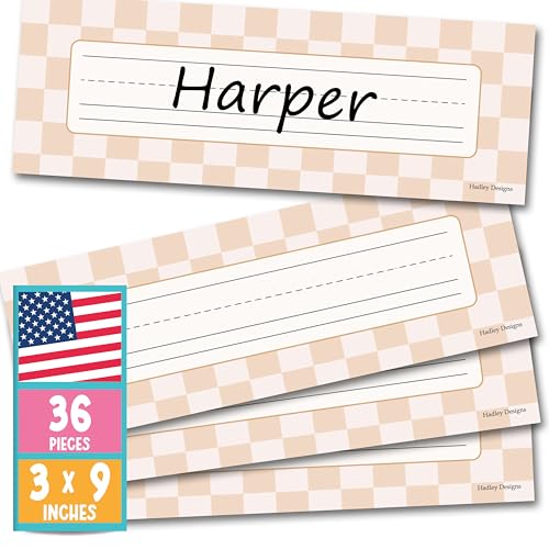 Etiquetas de escritorio escolares Hadley Designs para decorar pupitres de alumnos