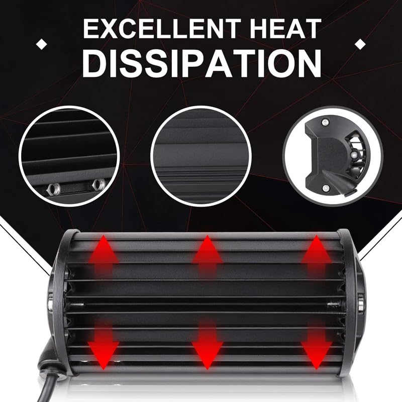 Phare De Travail LED 2x7 Pouces 288W - Projecteur Lumière Puissante 12V 24V Pour Tracteur, SUV, Voiture Et Moto