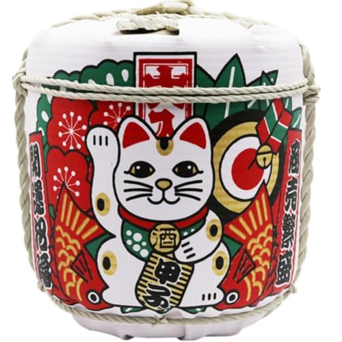 日本酒樽装飾 福猫 和風 ミニ酒樽 モデル 置物 和食 モデル フォーム 砂 イベント用 レストラン装飾 飲食店 開店祝い 写真映え 開店祝い 周年祝い 贈り物
