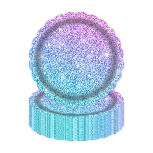 AHPYEUHK Lot de 50 assiettes en carton multicolores 17,8 cm pour décoration, décoration de table pour fête effrayante, jardin