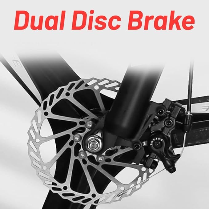 Image of Amaze Kai Dual Suspension Bikes Bm Foldable Gear Cycle for Men with 21 Speed Gear 6 Spoke | Folding Mountain Bike with Double Disc Break & Mac Wheel, 26 Inch (Red)