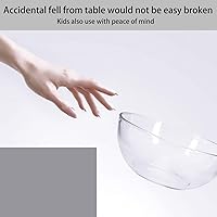 Vista 2 de FOYO Juego de cuencos de vidrio de 5 pulgadas, redondos, pequeños cuencos de ensalada de vidrio para cocina, juego de 3