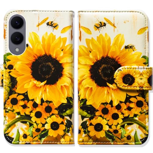 Étui Galaxy S25 Edge Bcov : housse portefeuille en cuir avec fente cartes et béquille