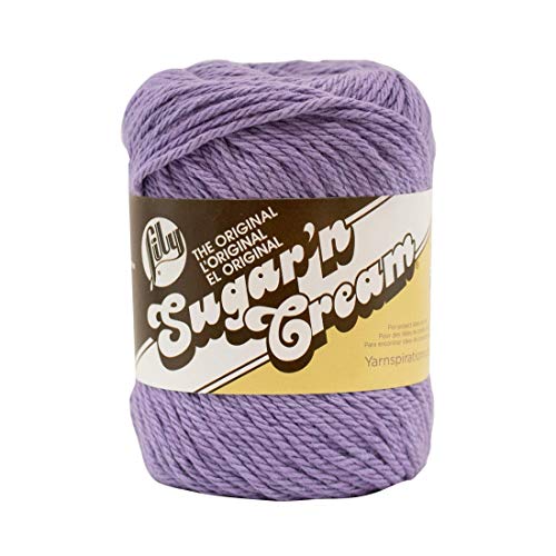 Image of Lily 10200101317 Sugar 'N Cream The Original Solid Yarn, 2.5oz, Medium 4 Gauge, 100% Cotton - Hot Purple - Machine Wash & Dry