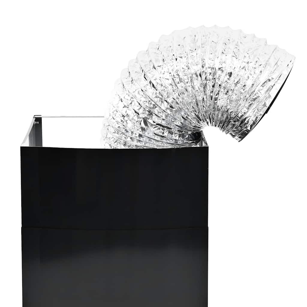 Okap kuchenny, montaż na ścianie, stal nierdzewna, czarny, 90 cm, odsysanie 756 m³/h, dotykowe elementy obsługowe, oświetlenie LED, aluminiowy filtr przeciwtłuszczowy i filtr węglowy do
