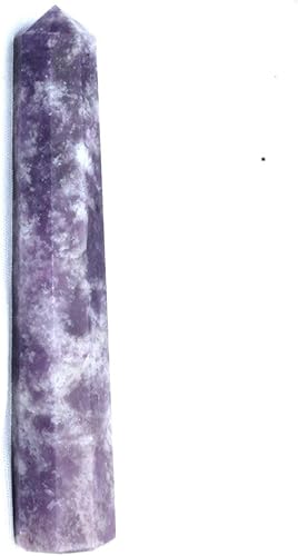 Obelisco de lepidolita Jet de 3 pulgadas aprox. Jumbo A+ Top Energizado Limpiado Cargado Ágata Auténtica Piedra Preciosa Auténtica Cristal Genuino