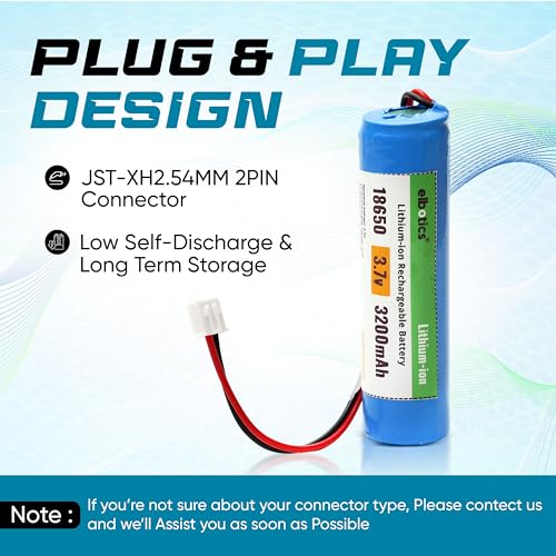 Image of 3.7 V 3200mAh Rechargeable Batteries Lithium-Ion Battery with XH2.54 /2P Connector for DIY Electronic Products Toys Lighting Bluetooth Devices (3200mAh XH2.54)