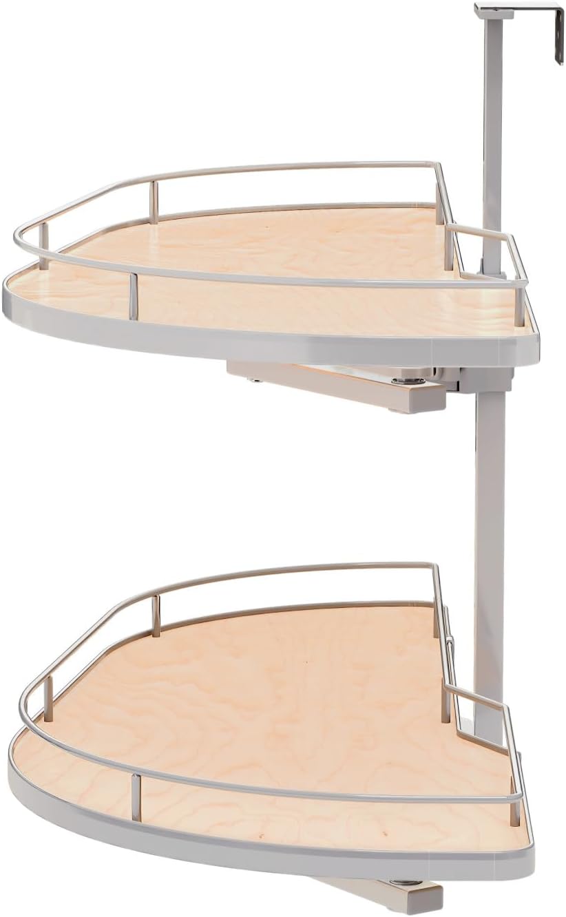 Rev-A-Shelf Maple Two-Tier Girasolo w/Soft Close and Chrome Accents for 18" Left Opening/Blind Right Corner cabinets