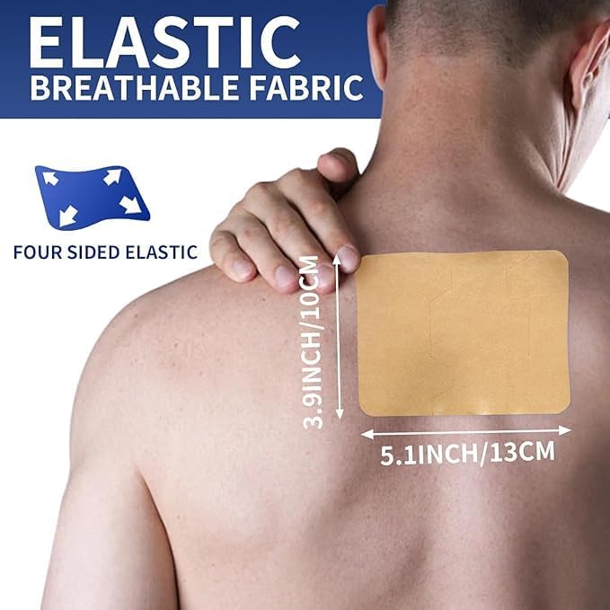 8 Hour Deep Heat Patches for Back, Neck, Knee & Shoulder | Long Lasting Warming Pain Relief Strips for Joint & Muscle Comfort | Heat Therapy Patches Pack of 6 2