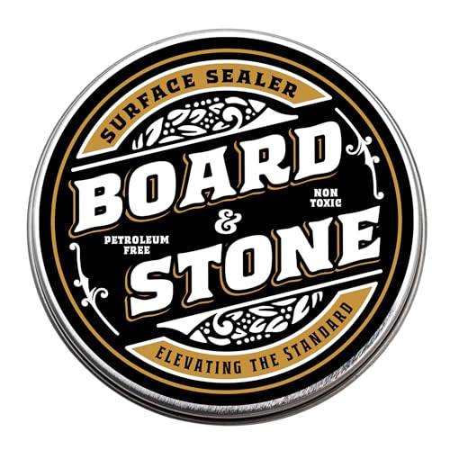 Board & Stone – 100% Petroleum-Free Food Safe Surface Sealer | Natural Wax & Coconut Oil Blend for Butcher Blocks, Cutting Boards, Stone Counters, and Cast Iron | No Scent or Dyes