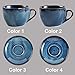 KYBSCZ Espresso Cup - Porcelain Tea Cup set - Cappuccino Cup Set - Coffee Cup Set for Cafe Mocha and Tea - Coffee Cup Made by Fambe Reactive Glaze, Royal Blue,6 oz
