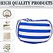 Lukeight Stuffed Animal Storage Bean Bag Chair for Kids, Zipper Storage Bean Bag for Organizing Stuffed Animals, Stripe Bean Bag Chair Cover, (No Beans) Large
