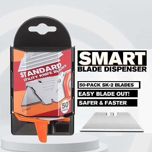 image for M MEEPO Box Cutter, 20-Pack Tough Folding Box Cutter Bulk for Heavy Du