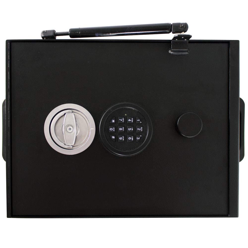 Salvus Caja fuerte para llaves y tarjeta móvil grande - Ganchos para llaves - 25,1 x 32,8 x 42,5 cm - Bloqueo de código electrónico