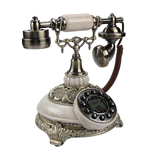Teléfono vintage con identificación de llamada y disco rotatorio miniatura 6