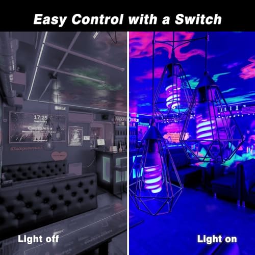 Image of 2 Pack 50W LED Light, uv lamp for Glow Party, Glow in The Dark Party Supplies IP65 Waterproof Black UV Floodlight for Light Party