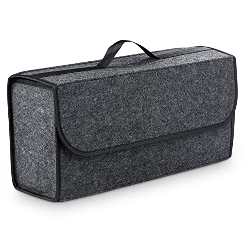 車の収納袋 折り畳み式 トランク収納袋 車のフェルト素材 収納袋 収納袋ボックス 車の収納袋 車の緊急用品 ツールハンドル 車のトランク 2座席収納袋 滑り止め 簡単にきれいにする特別な