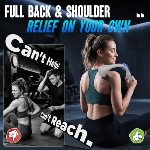 Image of FVZ Massage Gun with Upgraded Extension Handle, 10MM Massage Gun Deep Tissue, Back Massager, Muscles /Neck /Shoulders /Waist /Legs Massager Portable for Pain Relief, Valentines Day Gifts for Him