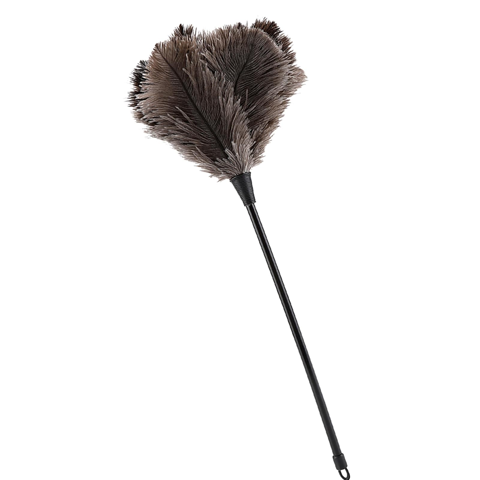 Mini Handmade Washable Reusable Ostrich Duster with Long Plastic Handle for Car Keyboard Office Home Furniture Cleaning 40cm Multicolor
