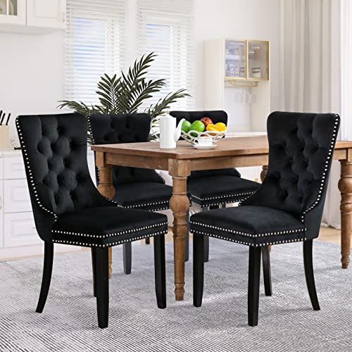 SoarFlash Velvet Dining Chairs Set of 4
