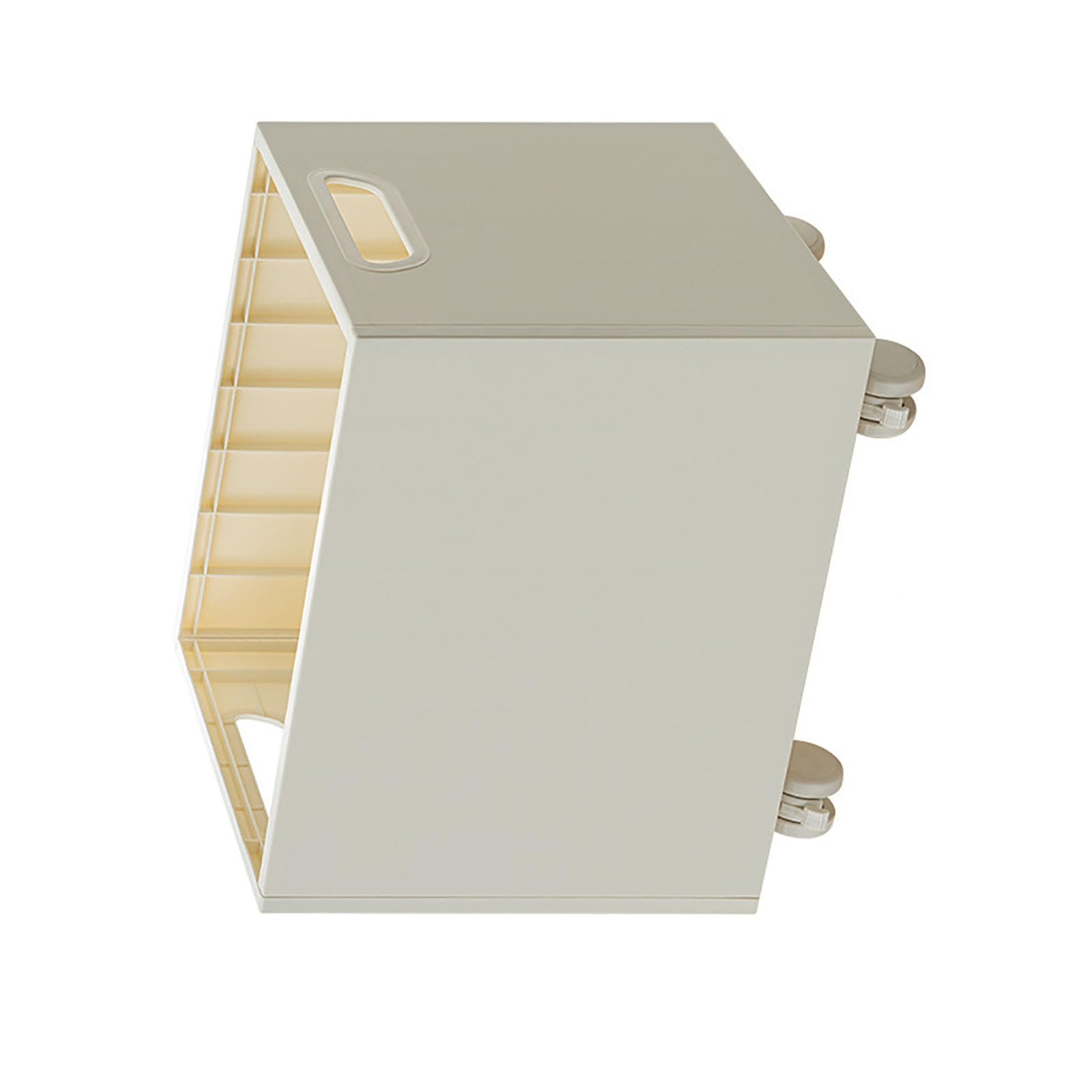 Scatola Porta Libri, Scatola Porta Documenti in Plastica con Doppie Maniglie Laterali, Impilabile con Carico di 50 Kg, Ampia Apertura 25 X 24 X 32 Cm, per Studenti, Aula, Ufficio, Casa