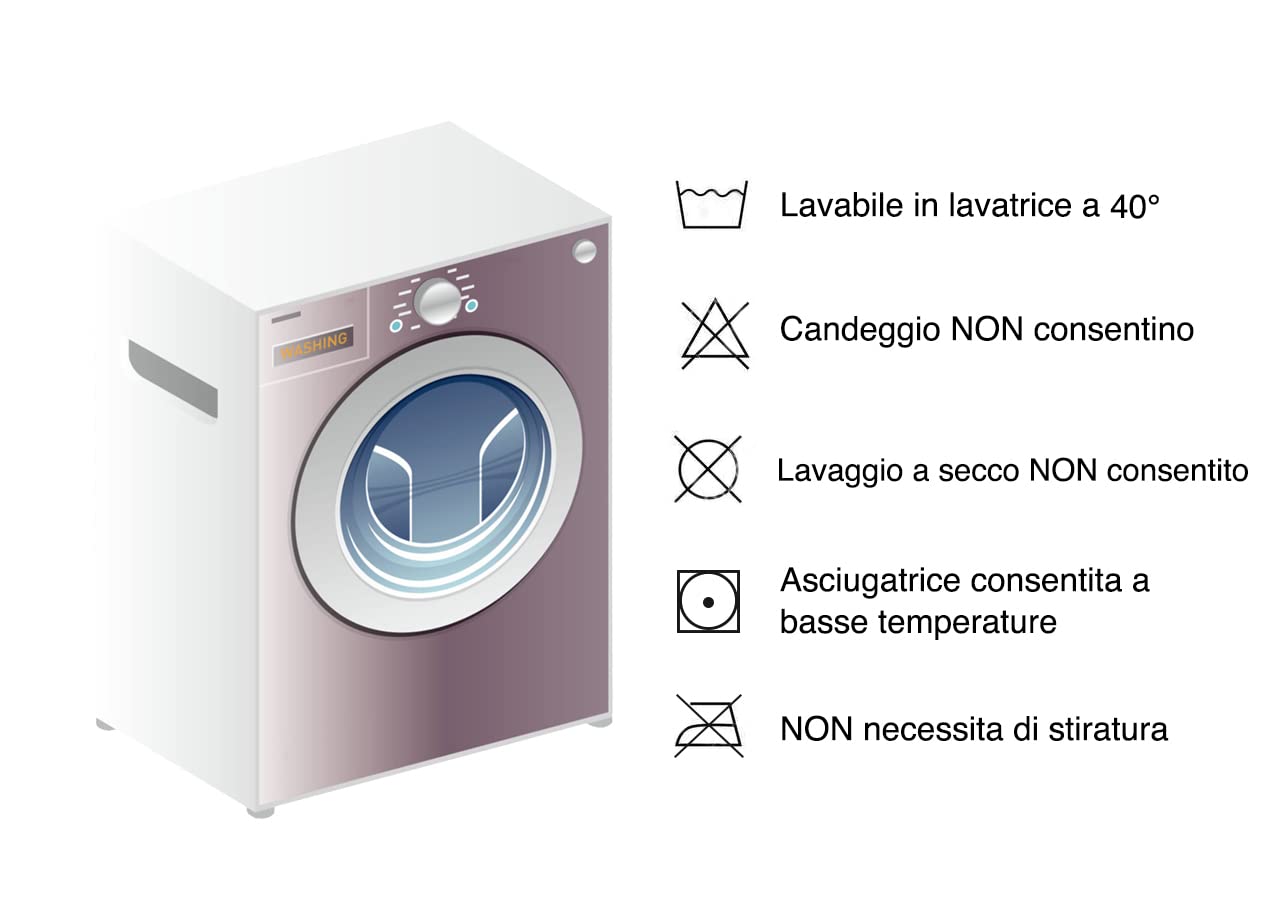 BIANCHERIAWEB Completo Lenzuola in 100% Cotone Disegno Unicorno 1 Piazza e Mezza Unicorno