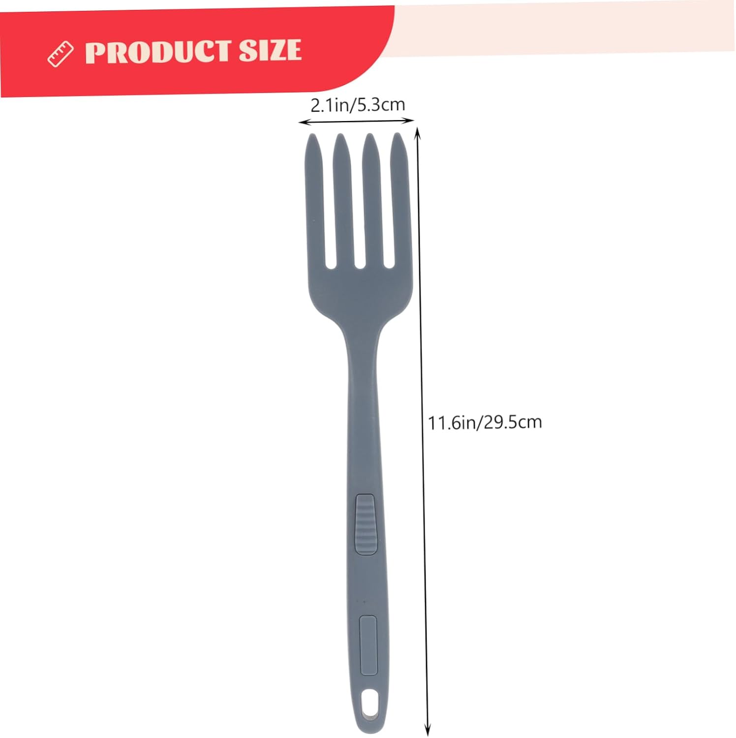Large Silicone Pasta Fork, Ergonomic Cooking Food Fork for Home Kitchens
