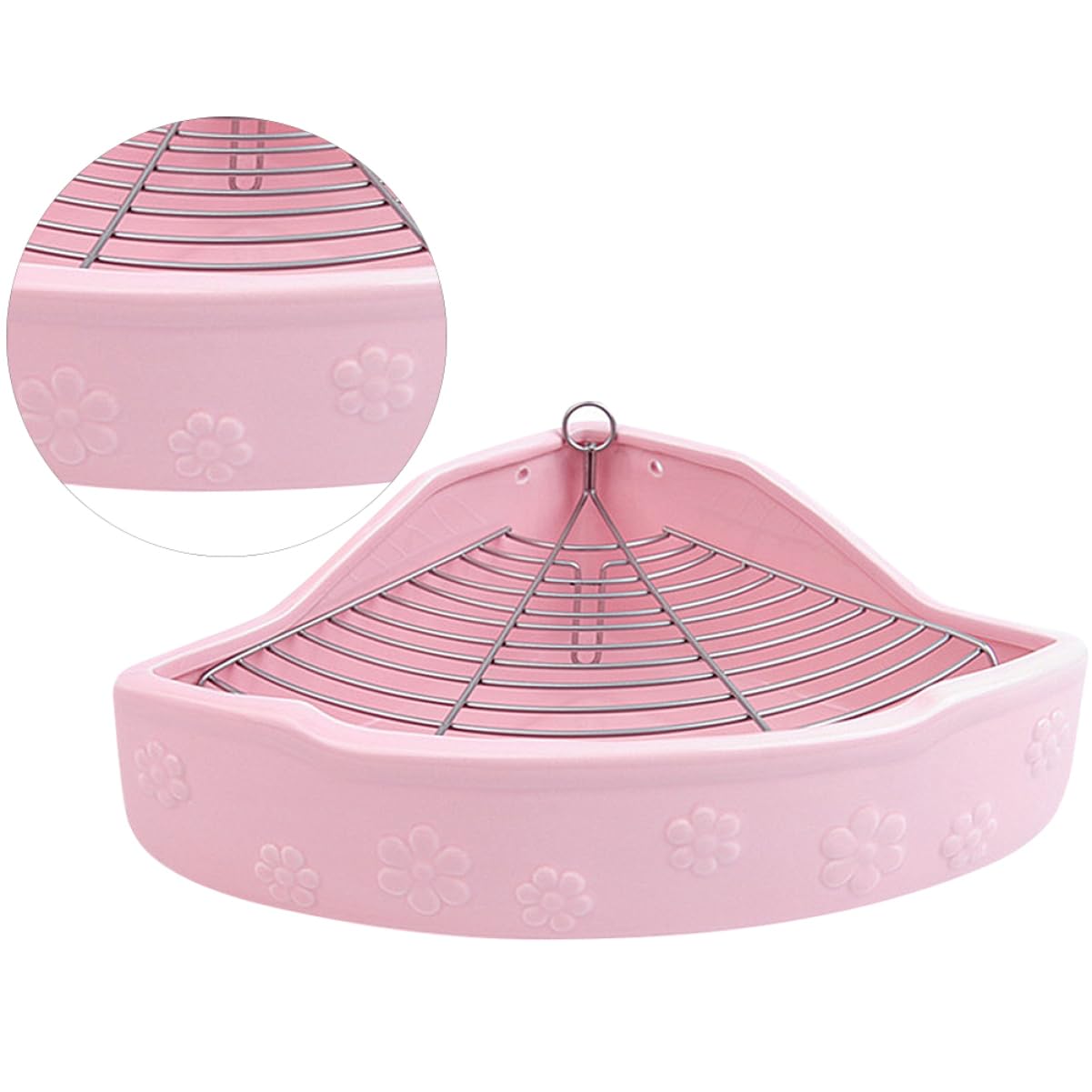 Yardwe Keramik Haustier-Toilette Für Kaninchen Und Meerschweinchen 7.87X6.50X2.95 Zoll Anti-Biss Und Anti-Überkippen Kleintier Reinigungstoilette Leicht Zu Reinigen