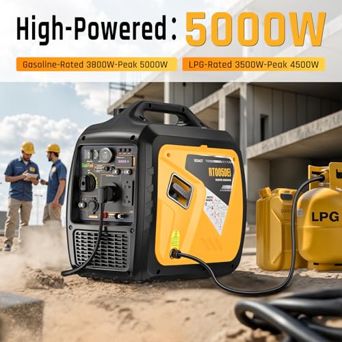 5000W Portable Dual Fuel Inverter Generator RT005DEi