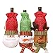 MAXJCN Feiertags-Dekorationen, Cartoon Weihnachtsdekorationen Weinflasche Taschen Kreative Weihnachten Tao Hong Red Champagne Weinflasche Taschen (Color : Three-Piece Suit, Size : 30 * 15cm)