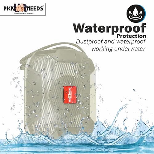 Image of Pick Ur Needs Wireless Mega Bass Portable Bluetooth Speaker | Water Proof | Splash Proof | Premium Speaker Compatible with All Mobile Phone (Grey)