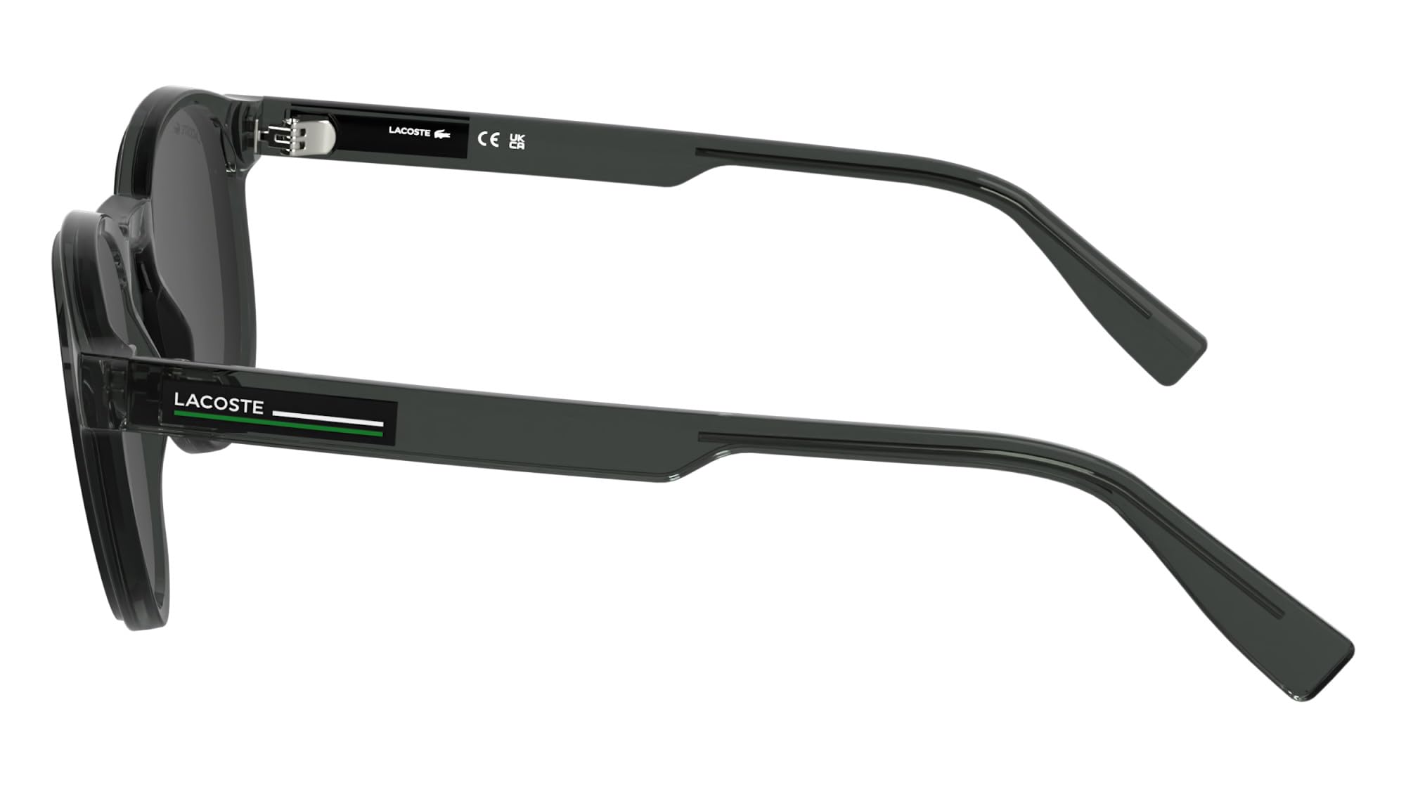 Lacoste Men's Sunglasses L6055S - Transparent Dark Grey with Solid Grey Lens