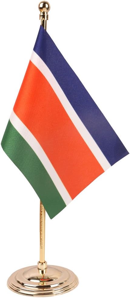 Maharashtra Navnirman Sena (MNS) Table Flag, Size 4? x 6? with A Gold-Plated Plastic Base