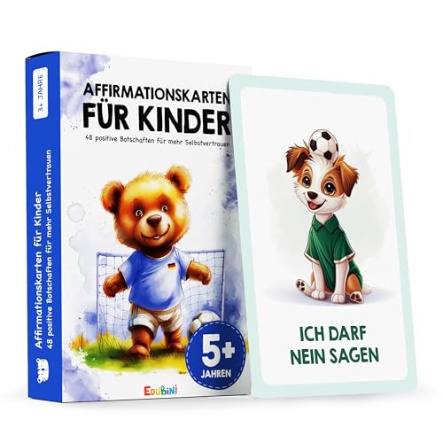 48 tarjetas de afirmación para niños – Manejo de sentimientos Aprender con tarjetas de sentimientos para niños [Educativo Valioso] – Tarjetas de atención plena, tarjetas de valor, fortalecer la